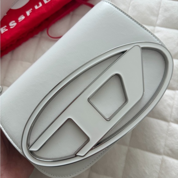 Diesel White Crossbody Bag with Silver Accents - Picture 5 of 11